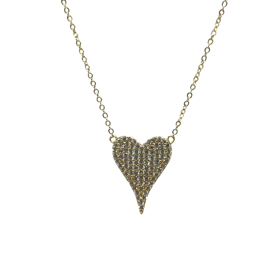 Grande Pave Heart Pendant