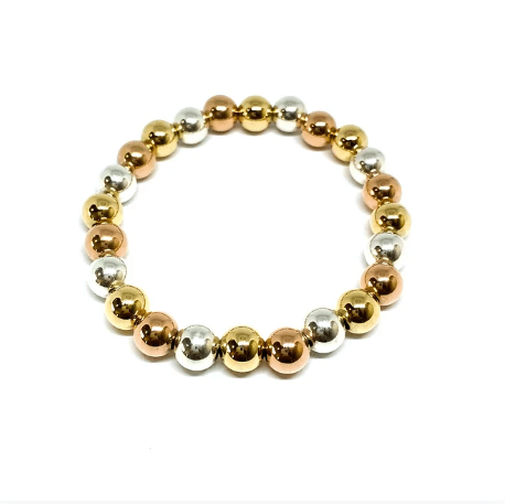 Tri Colored Beaded Bracelet