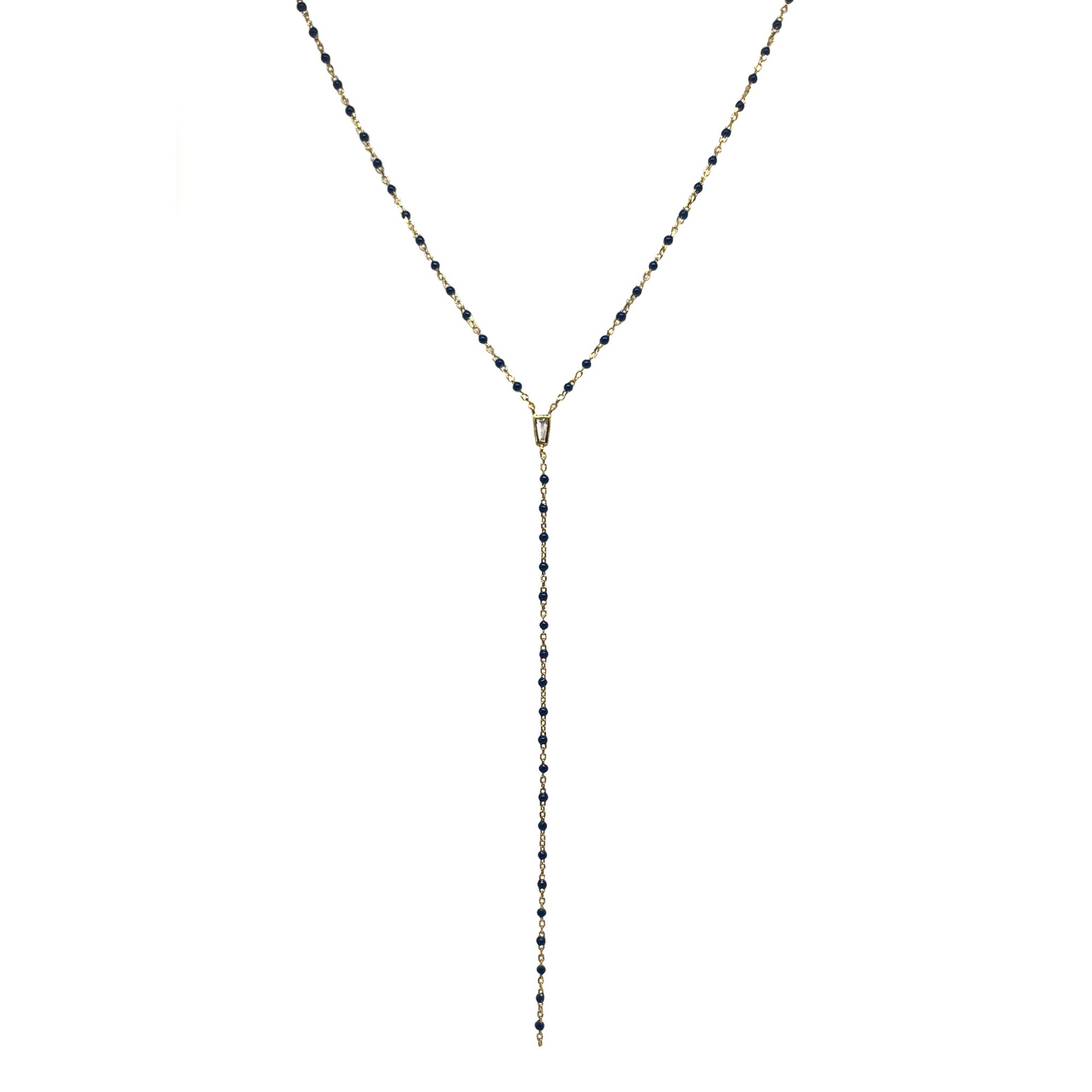 Beaded Enamel Lariat