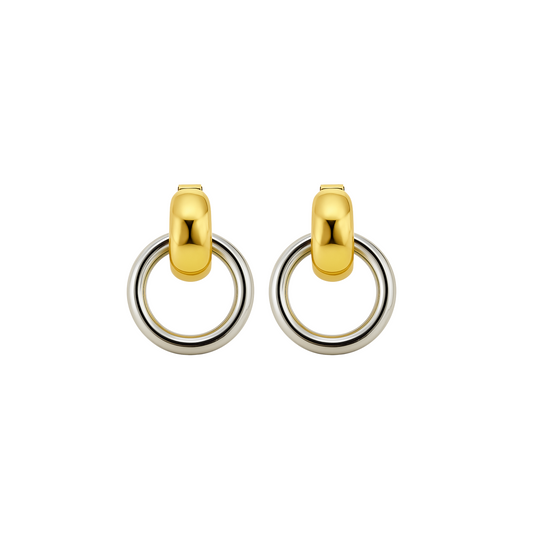 Two Toned Milano Hoop