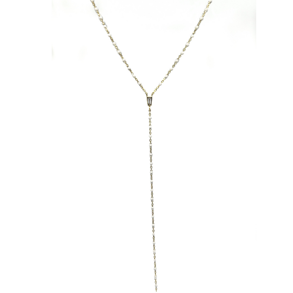 Beaded Enamel Lariat