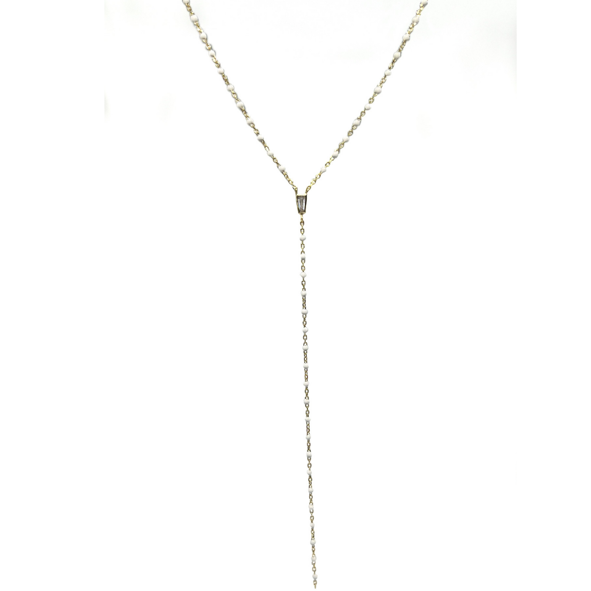 Beaded Enamel Lariat