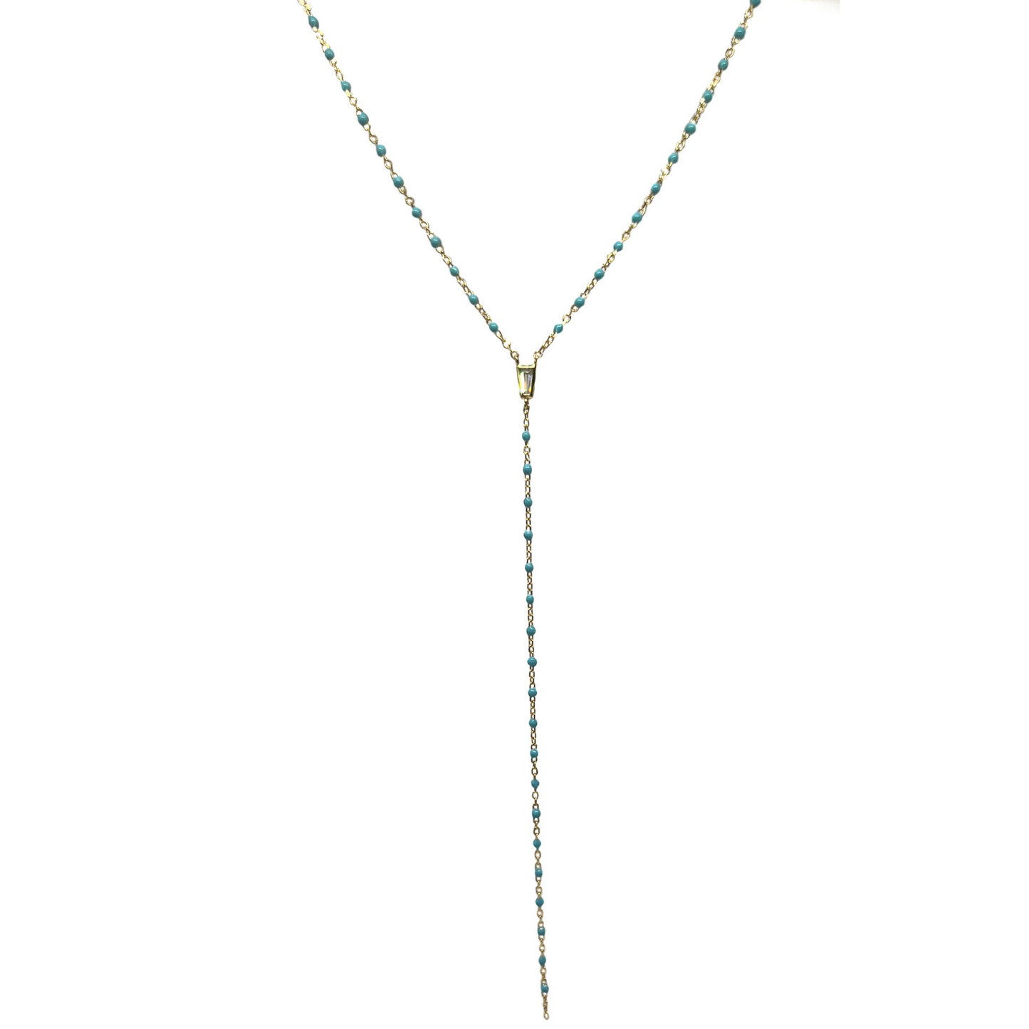Beaded Enamel Lariat