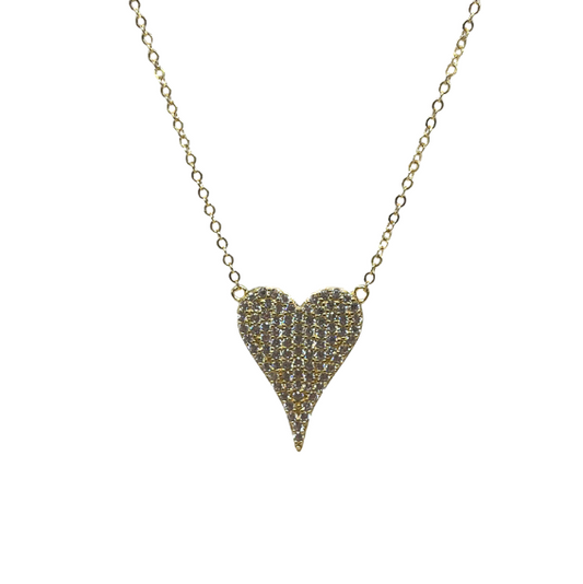 Grande Pave Heart Pendant