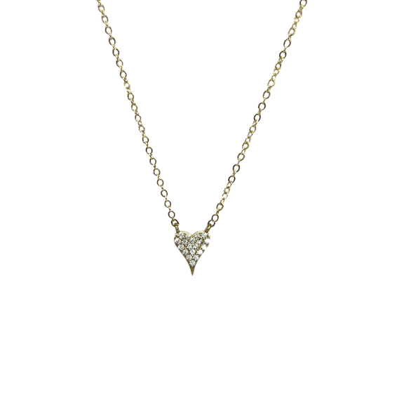 Petite Pave Heart Pendant