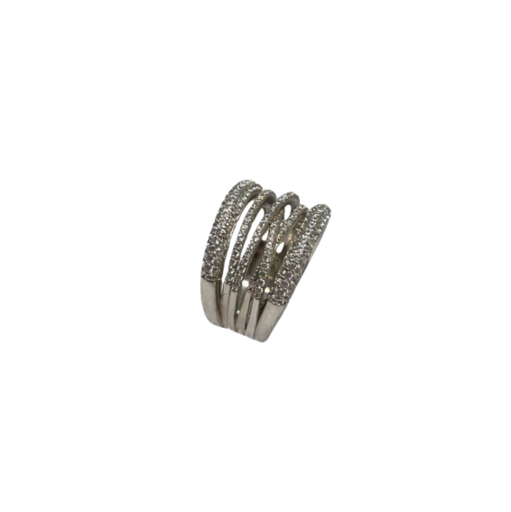 Sterling Silver Crossover Ring