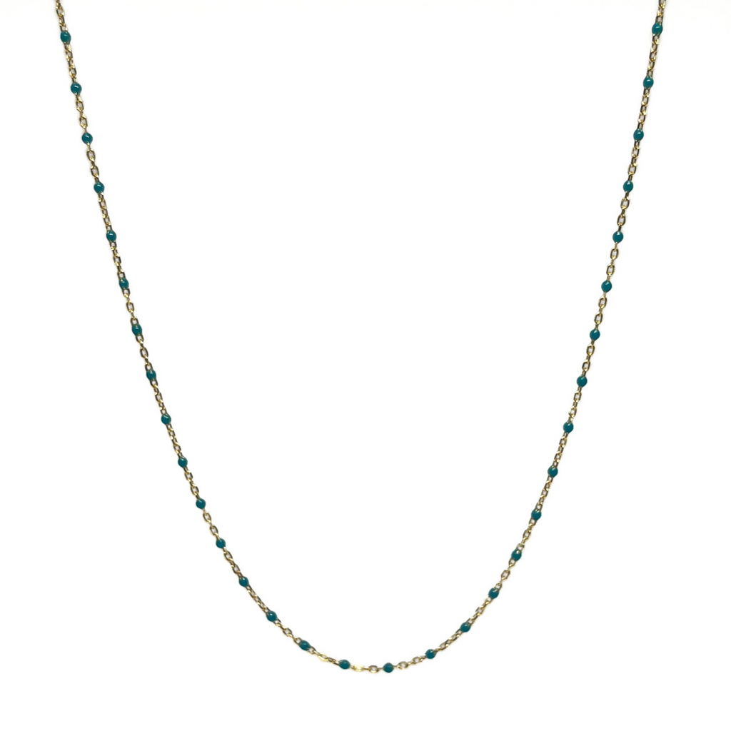 Beaded Enamel Necklace