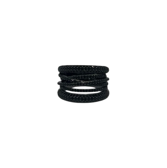 Black Spinel Crossover Ring