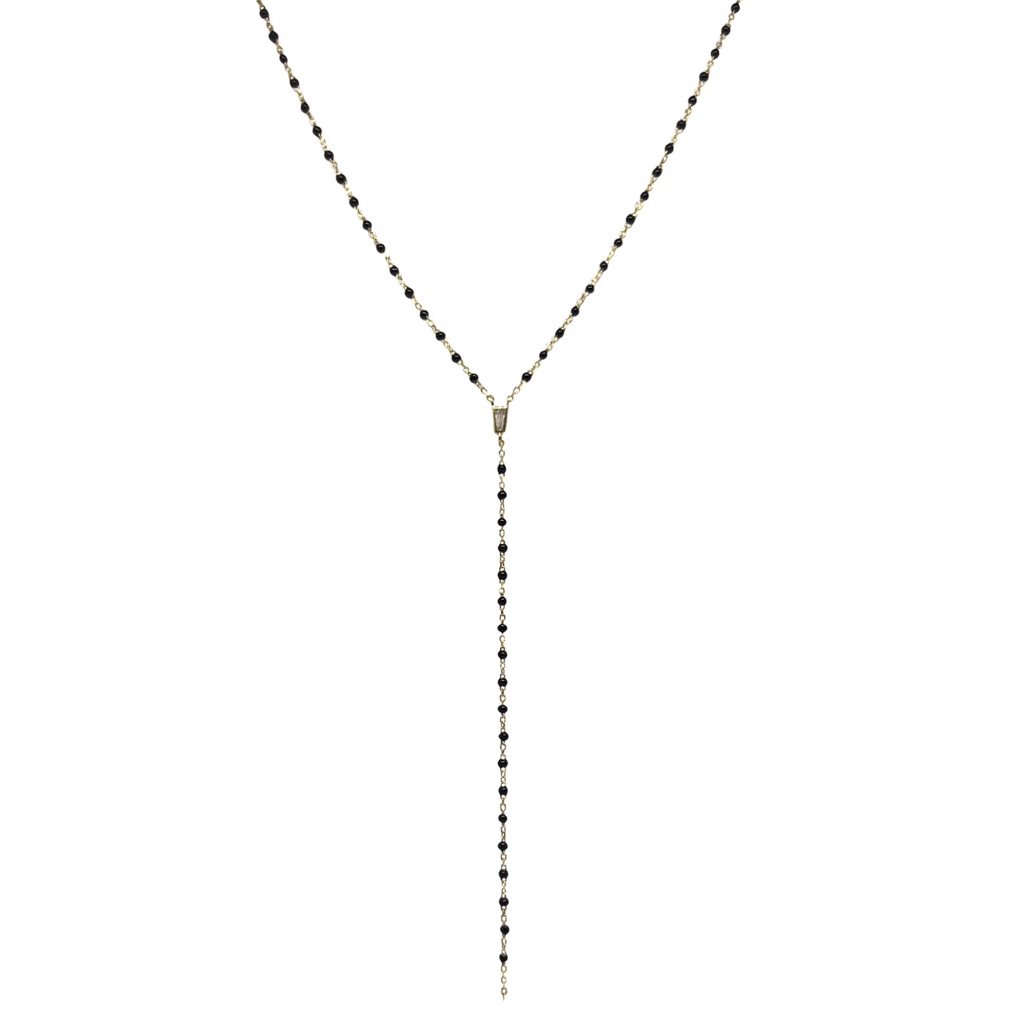 Beaded Enamel Lariat
