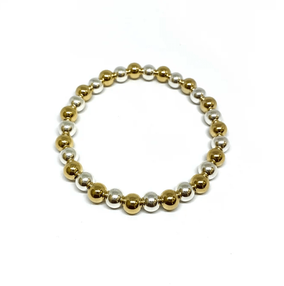 Mixed Metals Beaded Bracelet